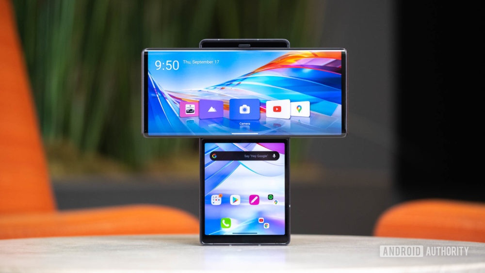 Can canh smartphone man hinh xoay LG Wing anh 1