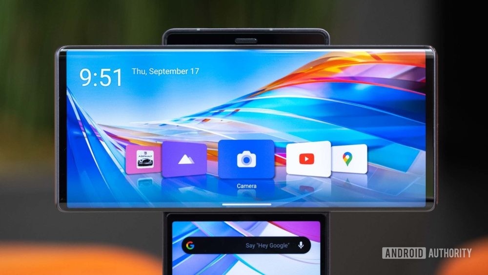 Can canh smartphone man hinh xoay LG Wing anh 2