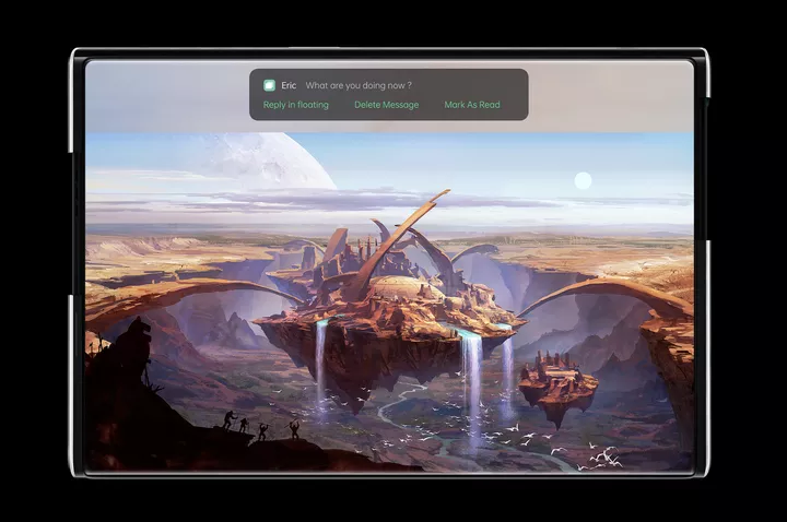 Smartphone man hinh cuon cua Oppo hinh anh