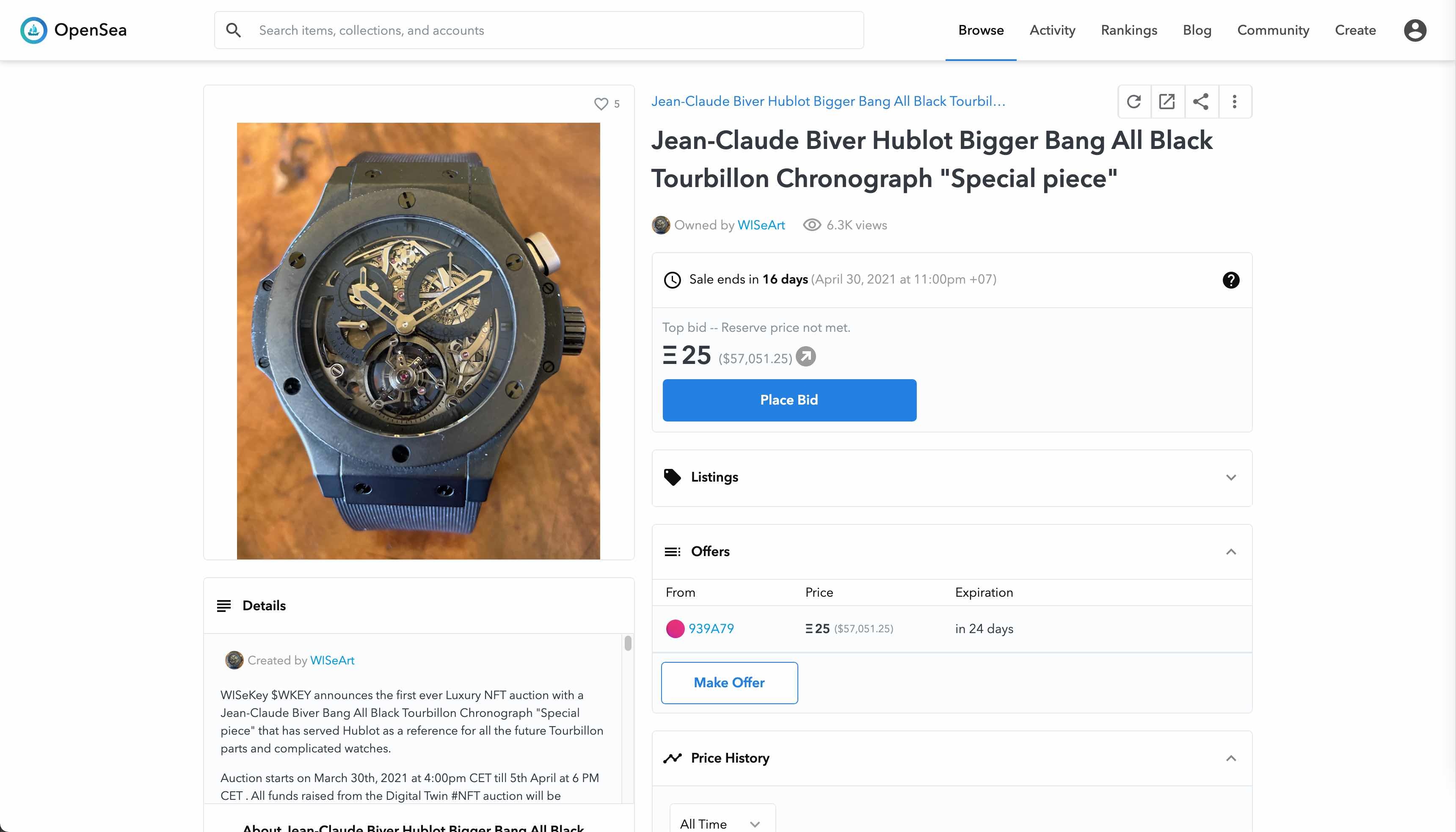 Ban dong ho duoi dang NFT anh 5