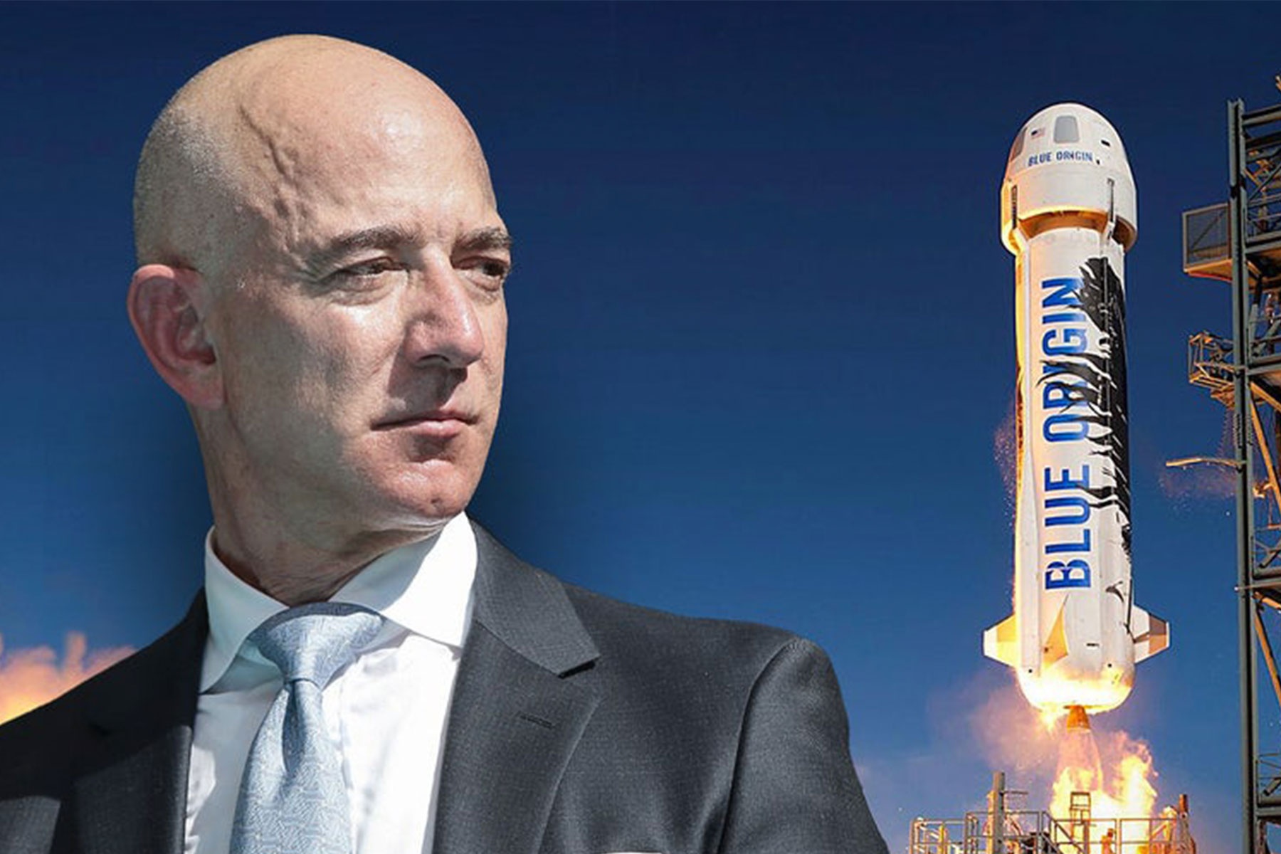 Nguoi giau nhat the gioi bay len ria khong gian hinh anh