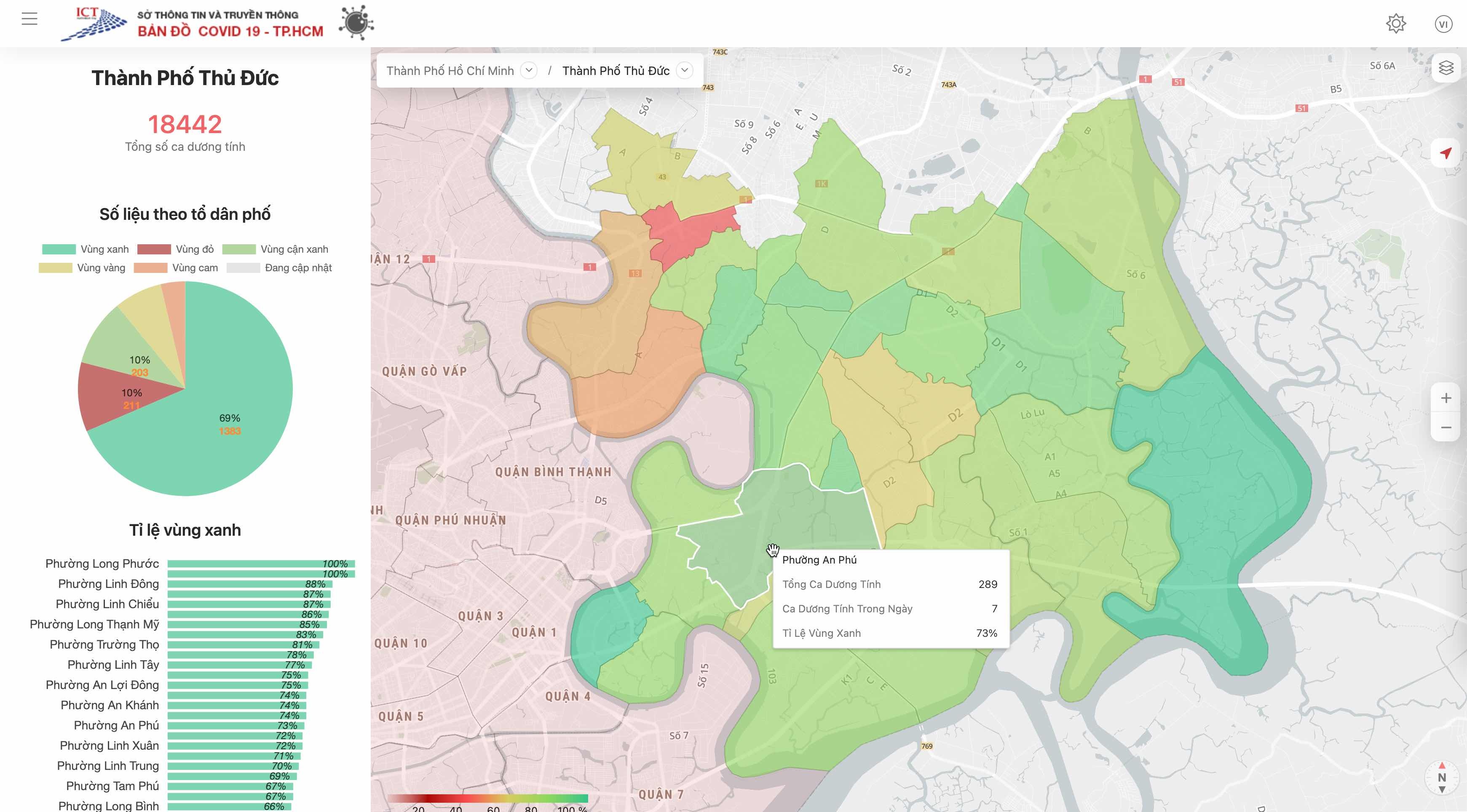 Website giup xem vung xanh tai TP.HCM anh 1