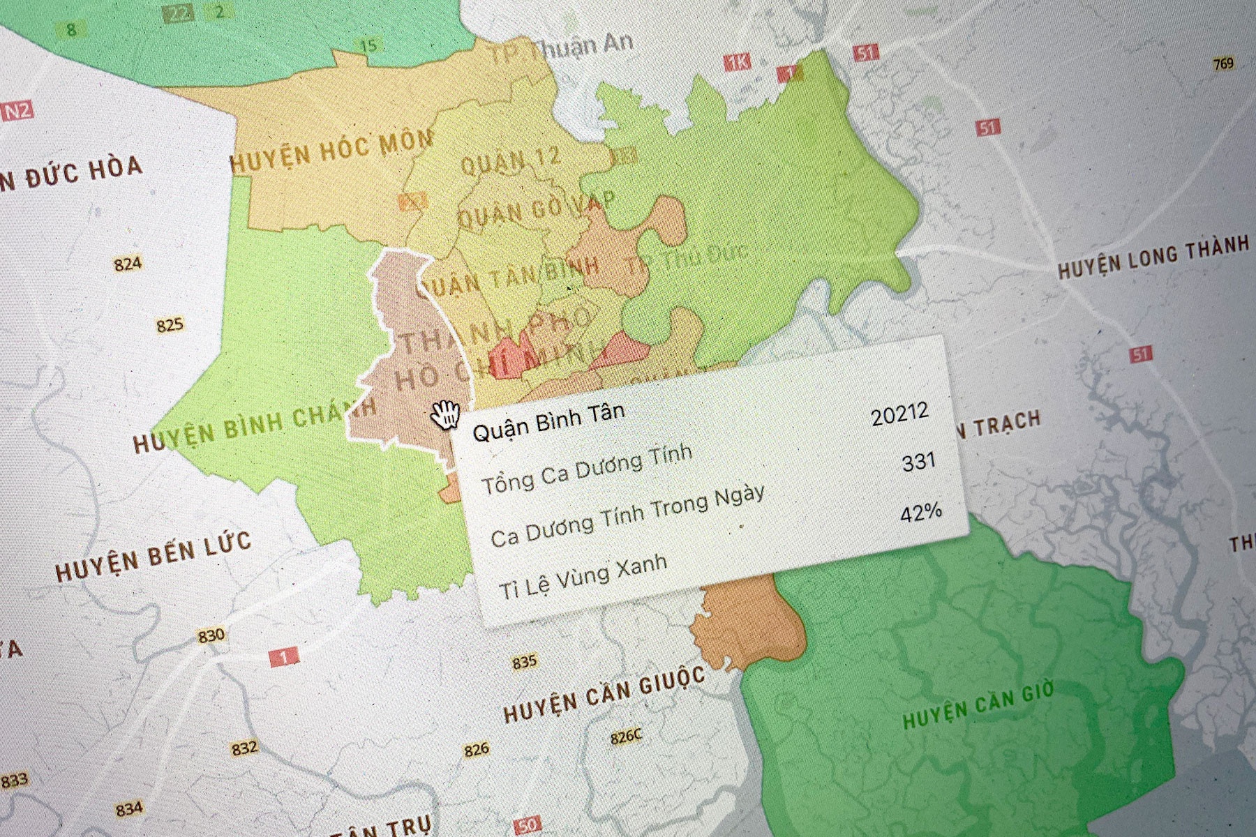 Cach tra cuu vung xanh tai Ha Noi, TP.HCM va mot so tinh thanh hinh anh