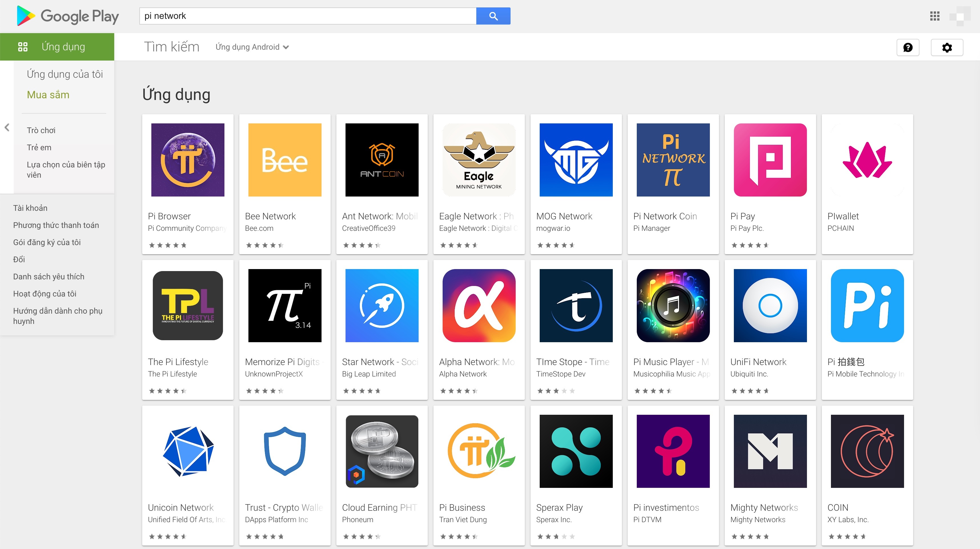 Ung dung Pi Network bien mat khoi Play Store anh 1