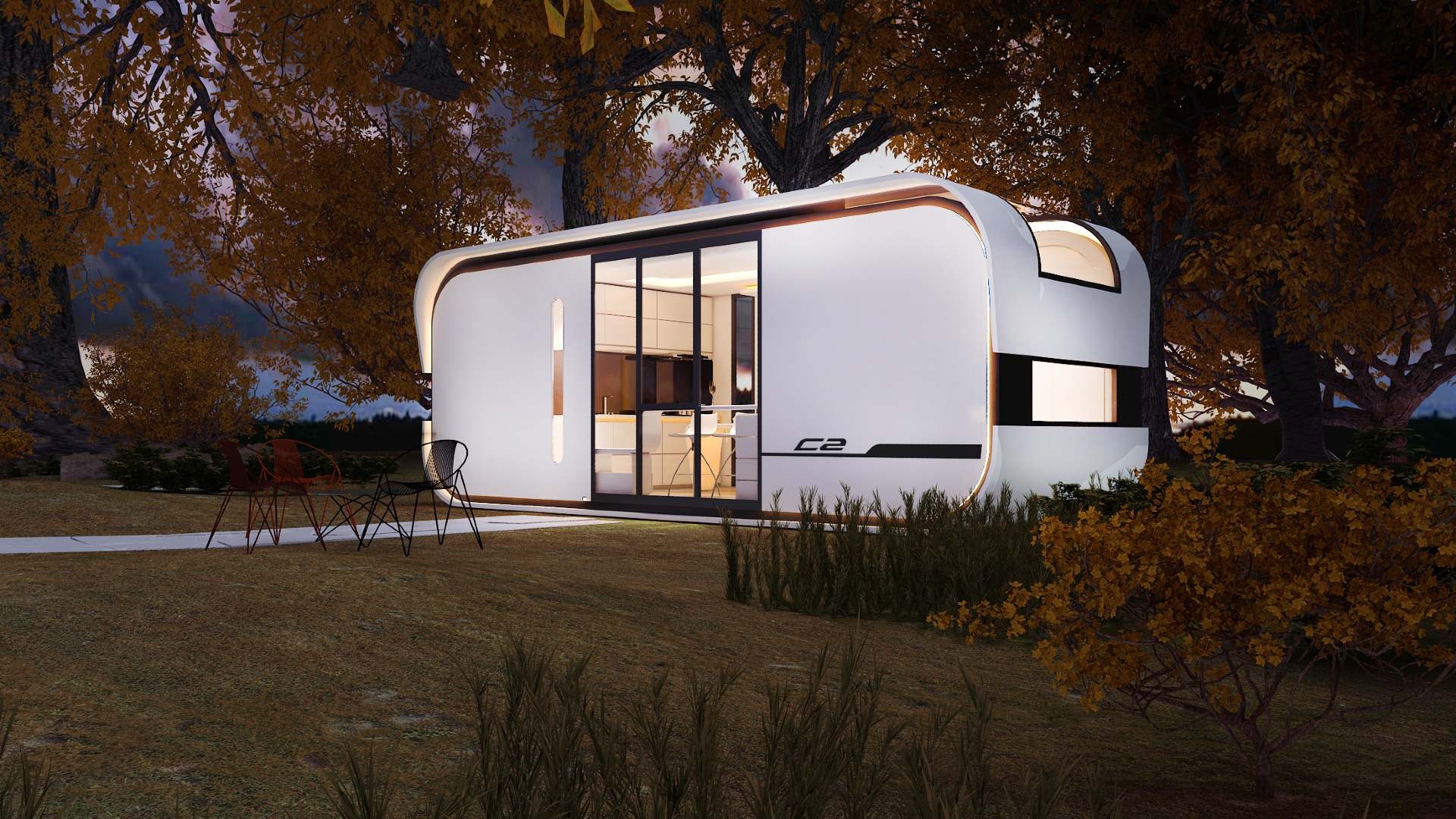 Ben trong ngoi nha mini duoc trang bi day dac cong nghe hinh anh