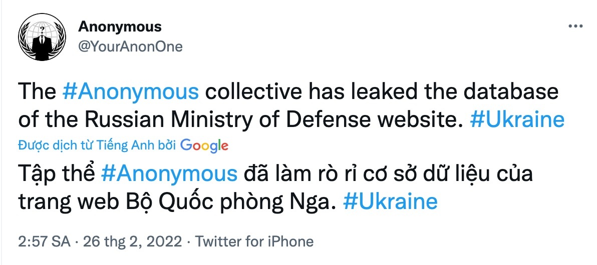 Anonymous tan cong website Bo Quoc phong Nga anh 2