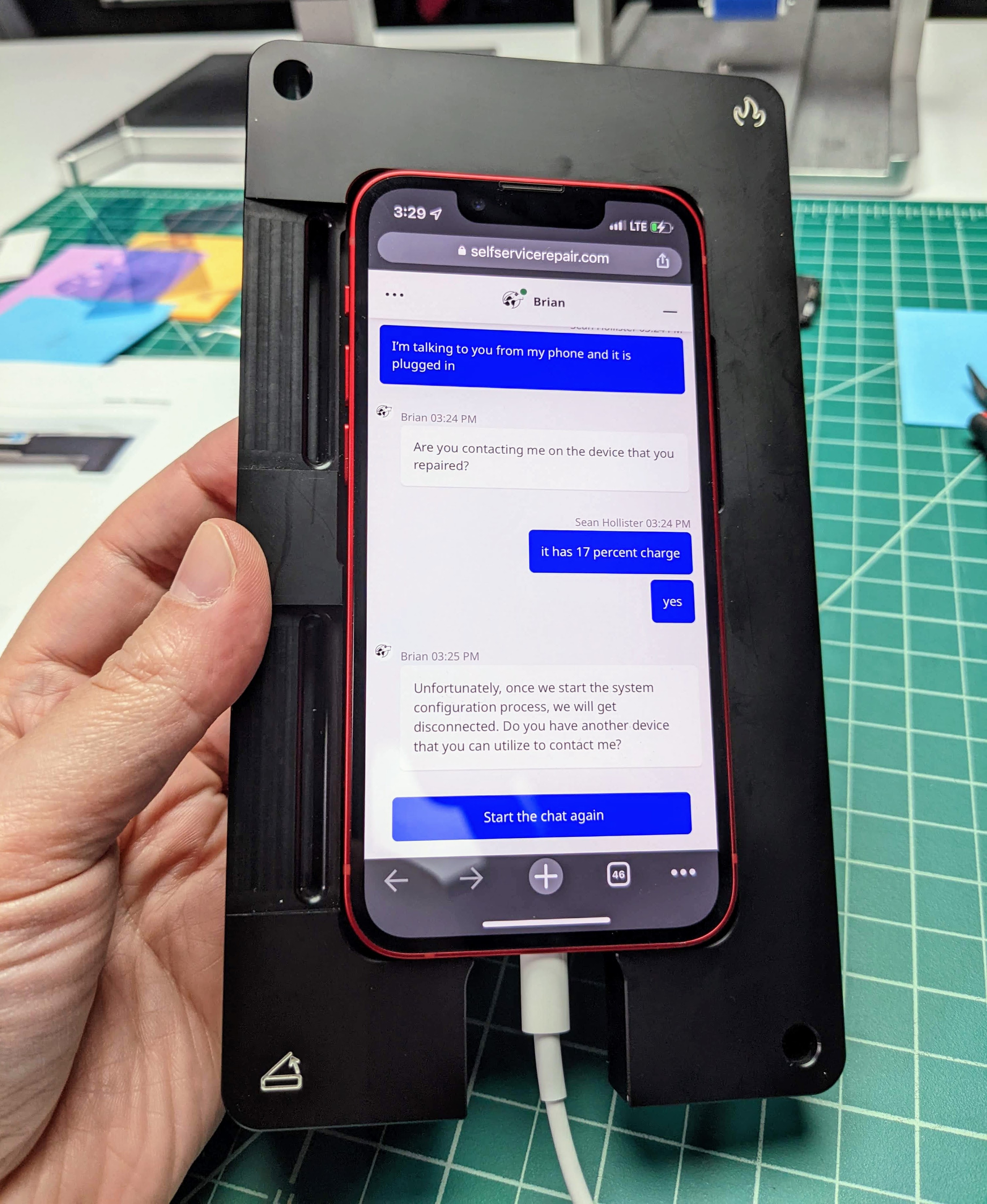 Bo dung cu nang 35 kg de thay pin iPhone anh 10