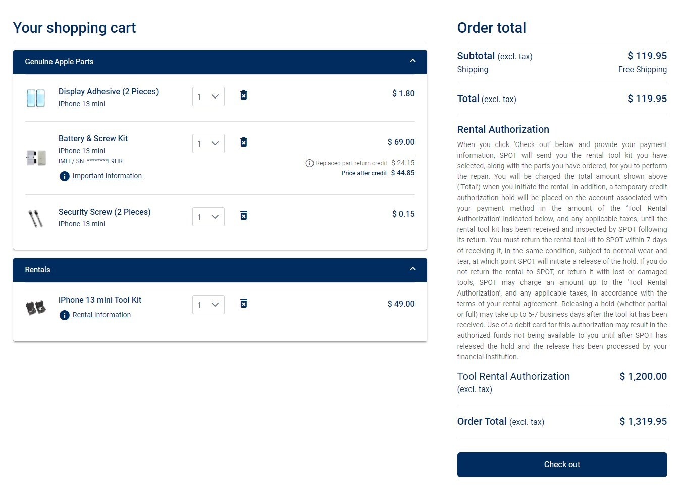 Bo dung cu nang 35 kg de thay pin iPhone anh 11