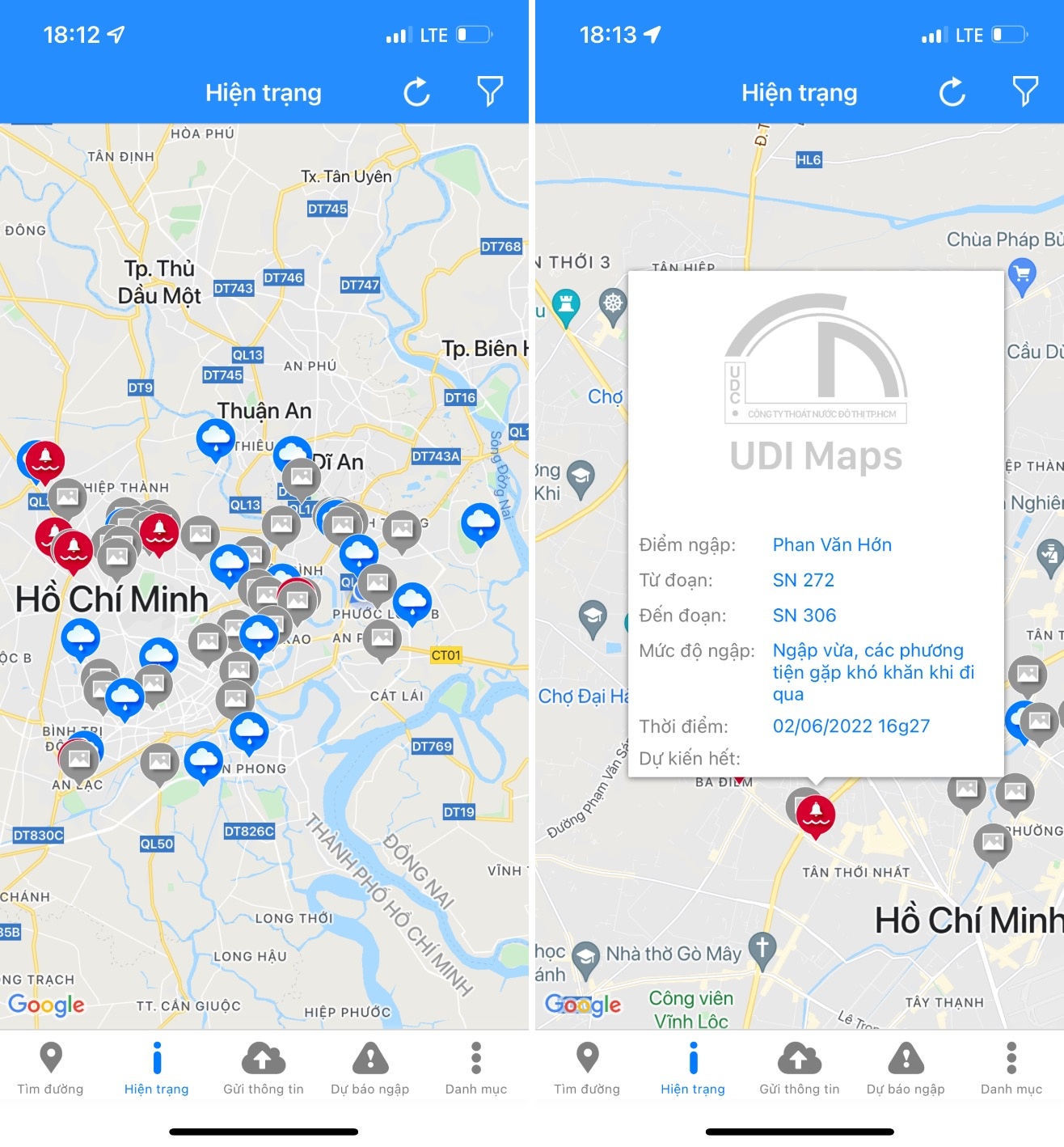 Ung dung canh bao duong ngap tai TP.HCM anh 1