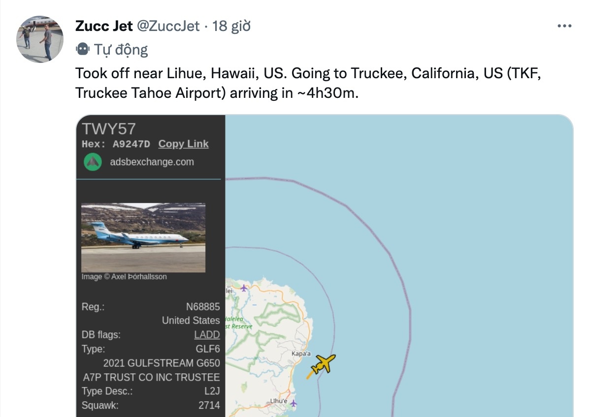 Theo doi may bay rieng cua Mark Zuckerberg va Kim Kardashian anh 2