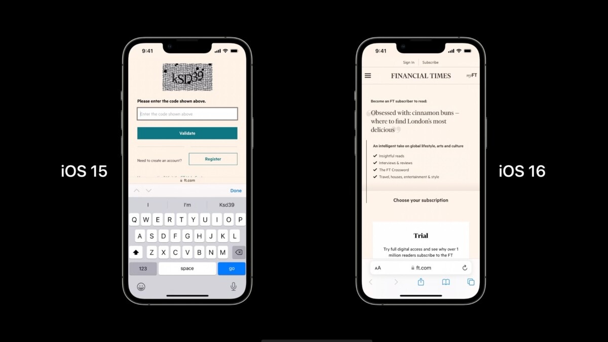Apple muon loai bo CAPTCHA tren iOS 16 anh 2