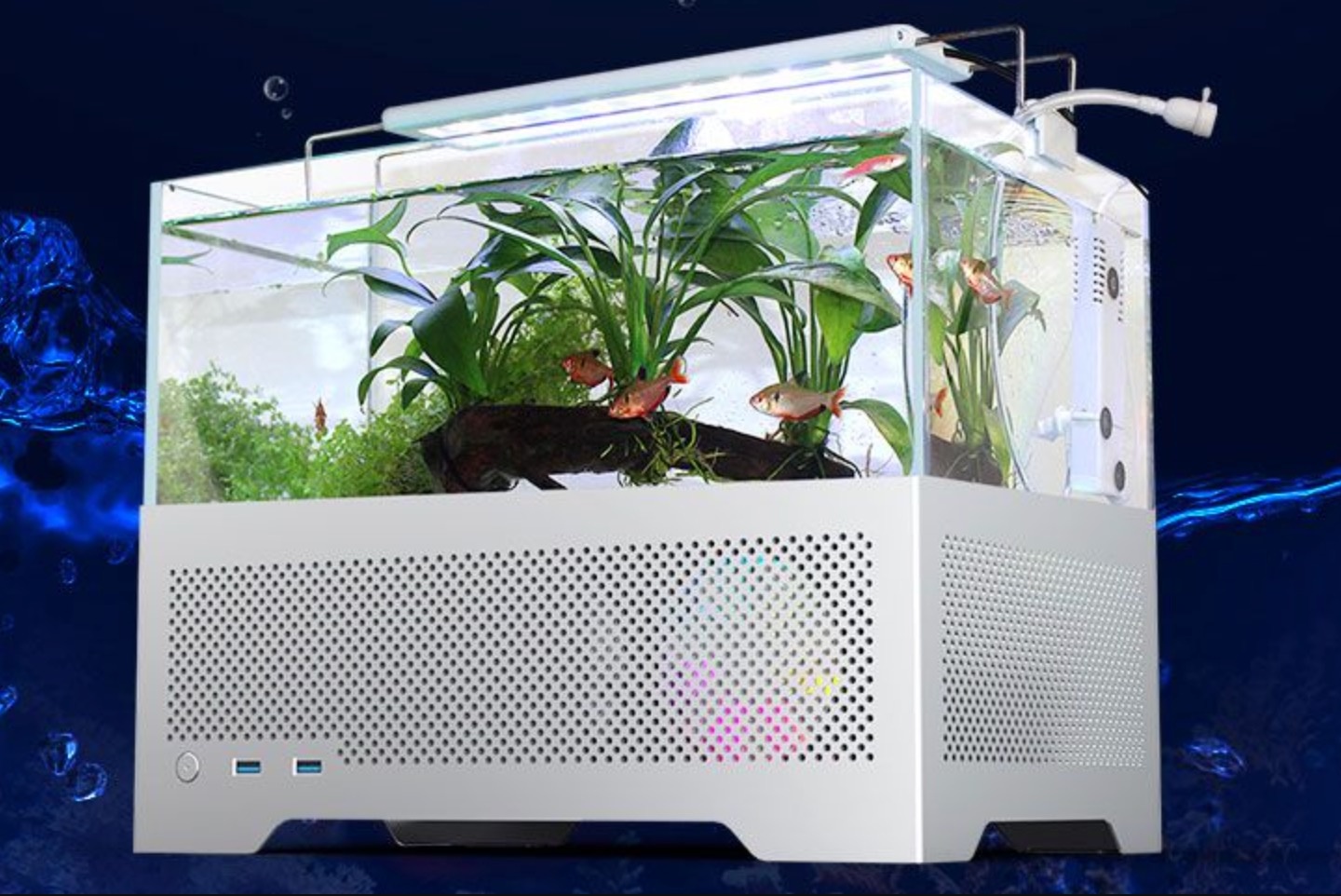 Thung may tinh kiem be ca, co day du tien nghi hinh anh