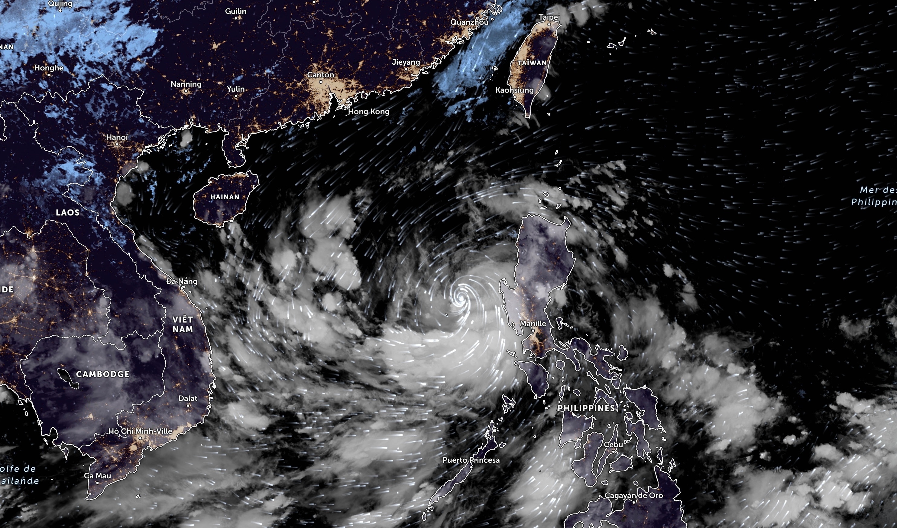 Hinh anh bao Noru manh len nhanh chong qua ve tinh hinh anh