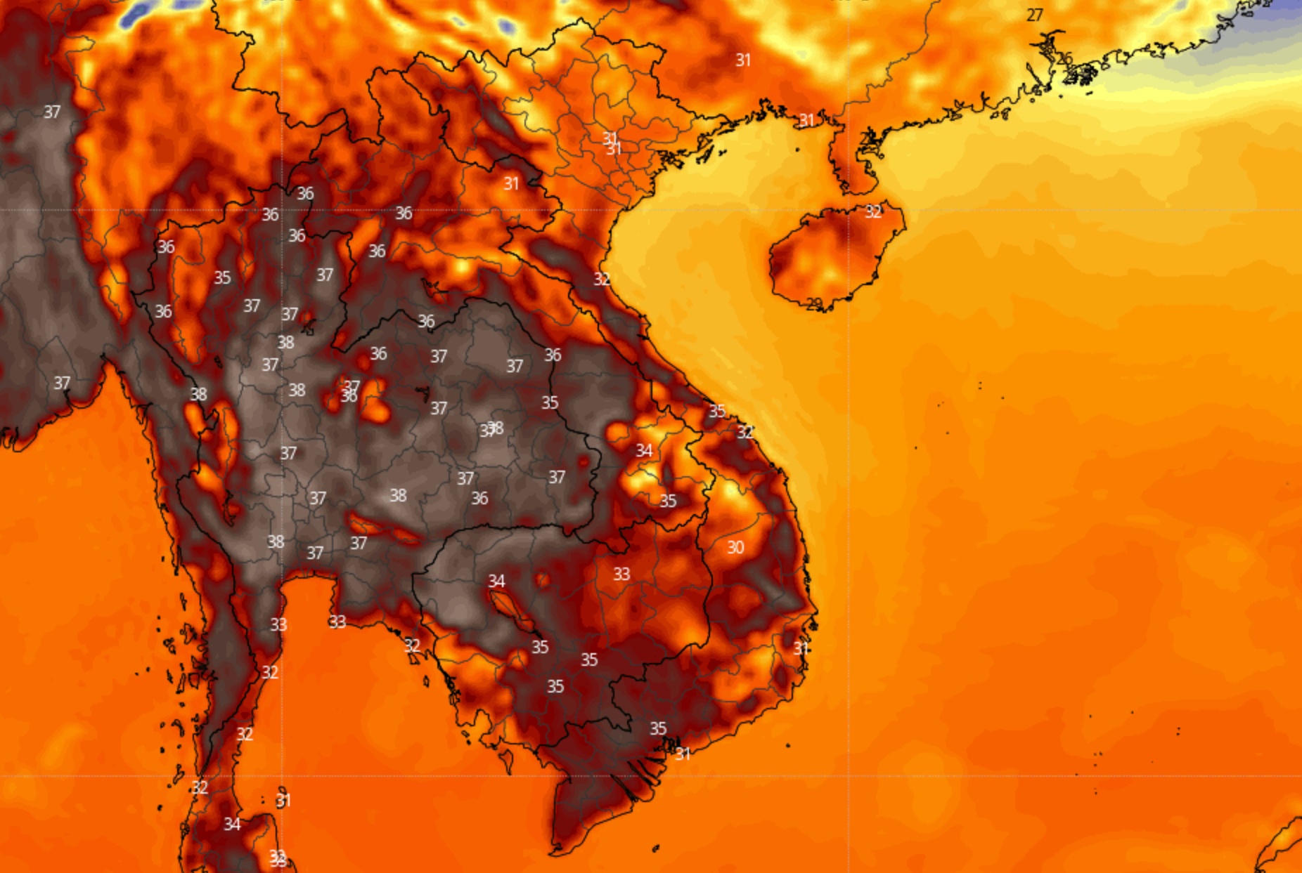 Song nhiet tai Viet Nam va chau A nhin tu ve tinh hinh anh