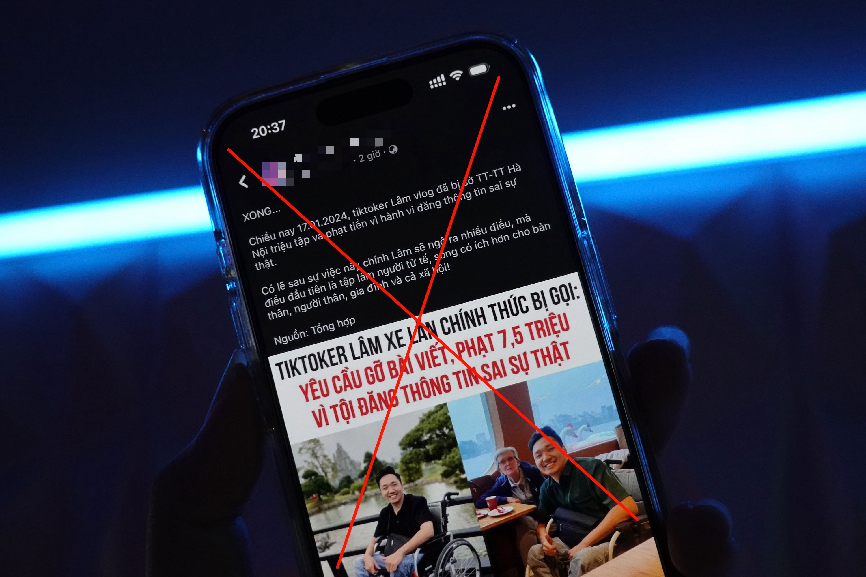 'Phat TikToker Xe lan Vlog 7,5 trieu' la tin khong chinh xac hinh anh