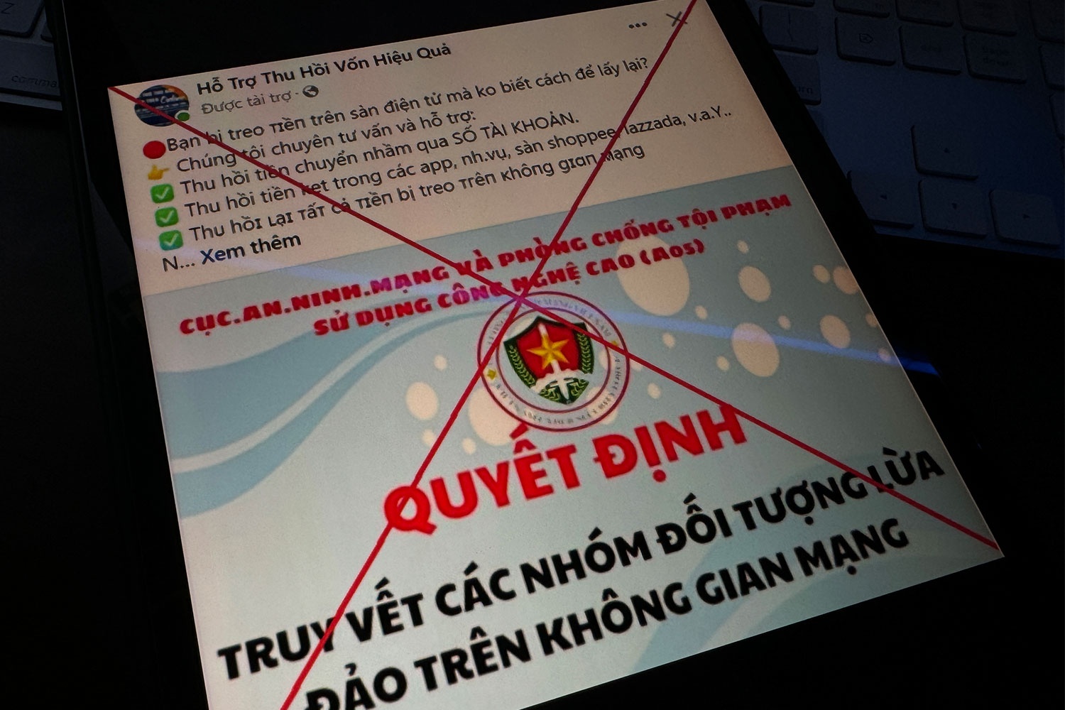 Tin ke mao danh 'Cuc An ninh mang' lay tien bi lua, mat 600 trieu dong hinh anh