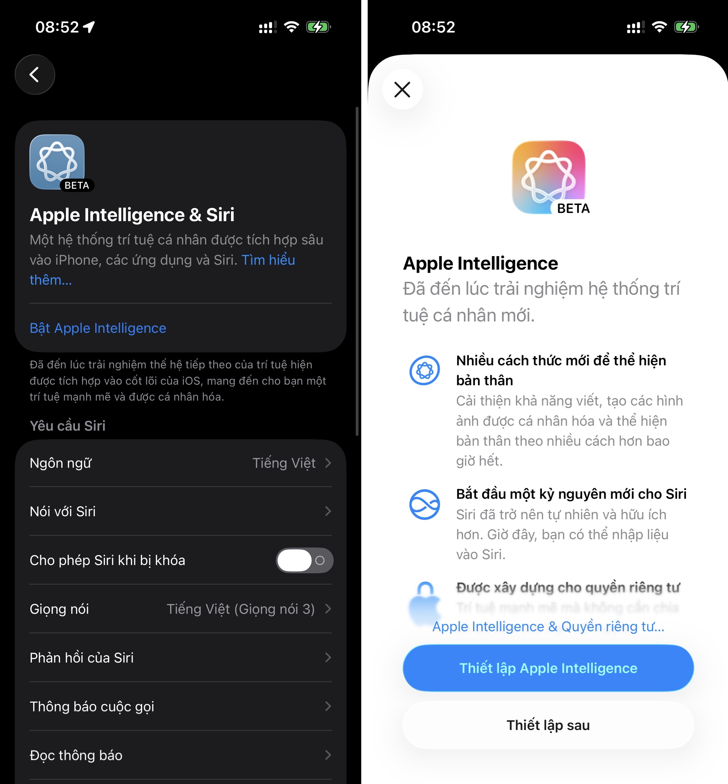 cap nhat iOS 26.1,  kich hoat Apple Intelligence,  Apple Intelligence la gi,  Apple Intelligence tieng Viet anh 1