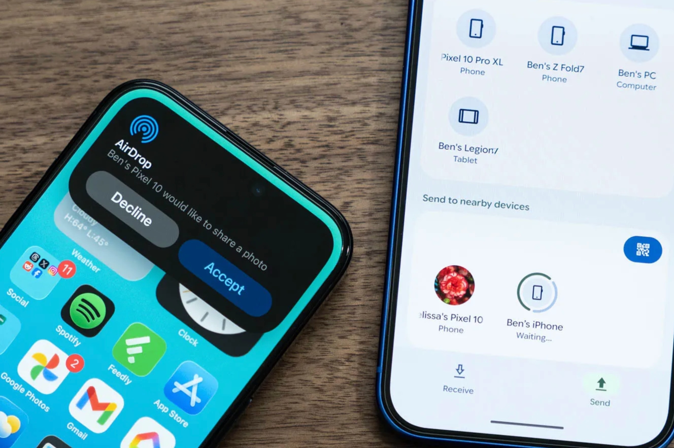 Da co the 'AirDrop' tu Android sang iPhone hinh anh