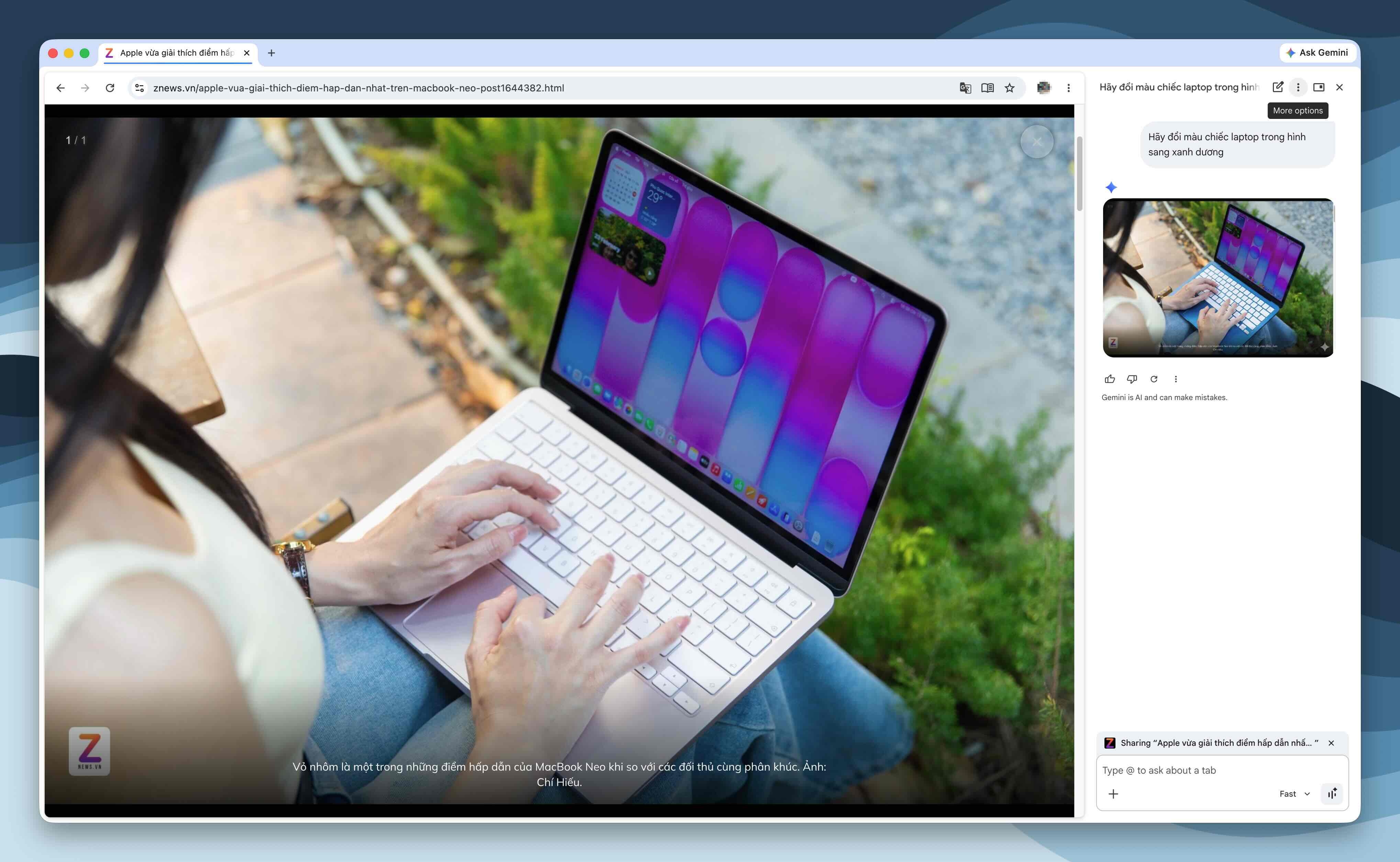 trinh duyet Google Chrome,  AI tren Google Chrome,  trai nghiem Gemini,  Gemini la gi,  Google Gemini Pro anh 5