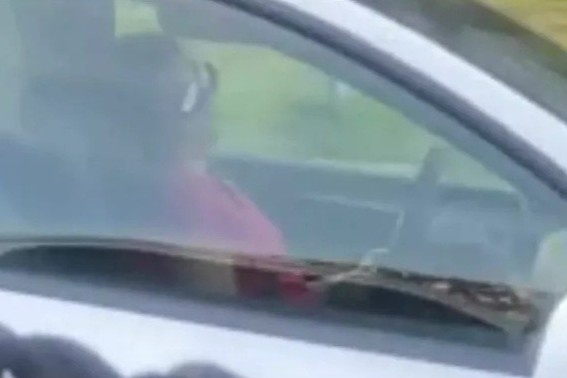 Tai xe Tesla Model Y ngu quen tren cao toc hinh anh