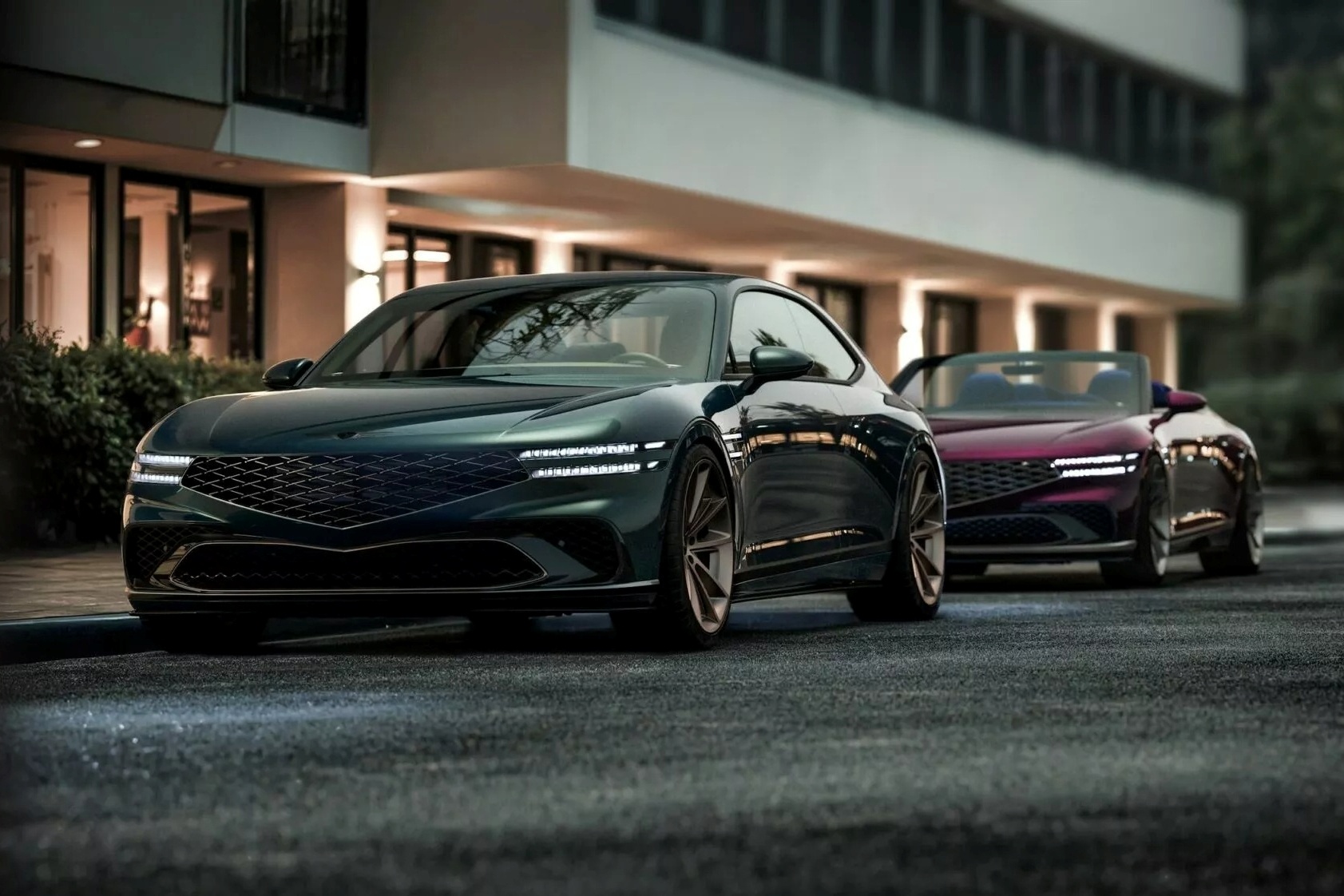 Genesis lam concept xe mui tran dua tren G90 hinh anh