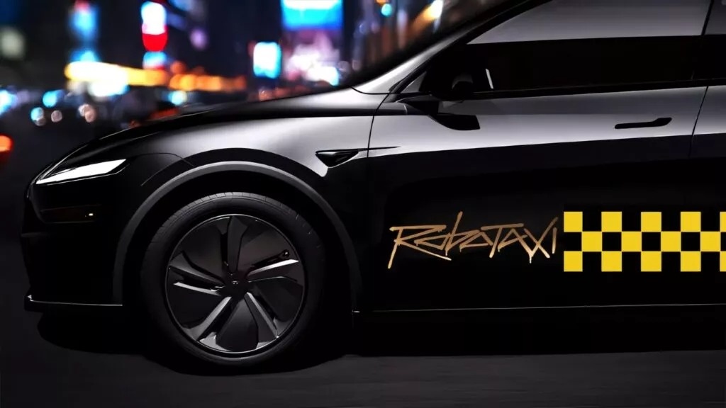 Tesla tuyen tai xe cho taxi tu lai hinh anh