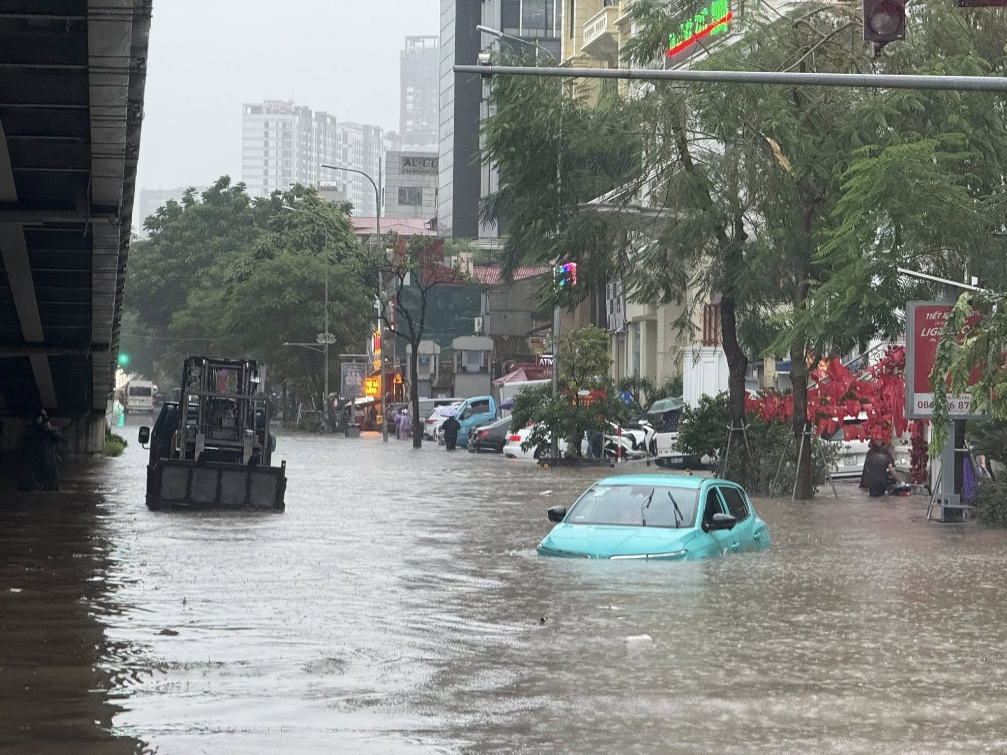 Luu y khi di oto dien mua mua ngap? hinh anh