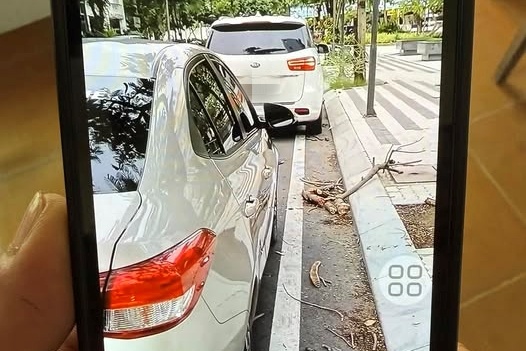 Do xe dung luat - 25 cm tu mep via he hay vach ke duong? hinh anh