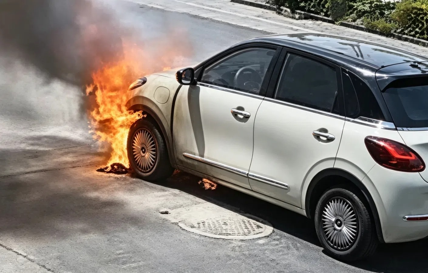 Xe dien Wuling Bingo dang do thi chay rui khong ro nguyen nhan hinh anh