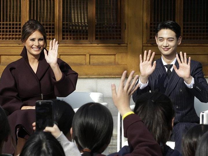 Dung chung khung hinh, Minho hay ba Melania Trump noi bat hon? hinh anh