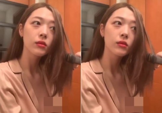 sulli lộ ngực khi đang livestream trên instagram ảnh 1 sulli lo nguc khi dang livestream tren instagram anh 1