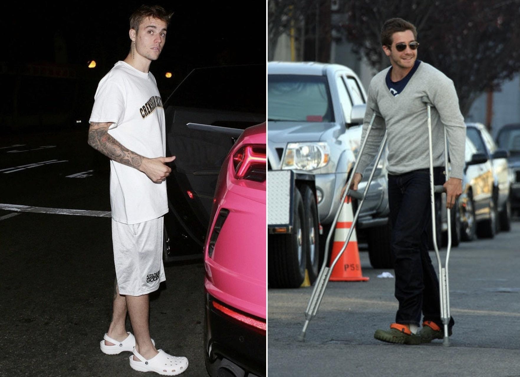Justin Bieber va dan sao cham di giay Crocs, fan lap tuc doi mua theo hinh anh