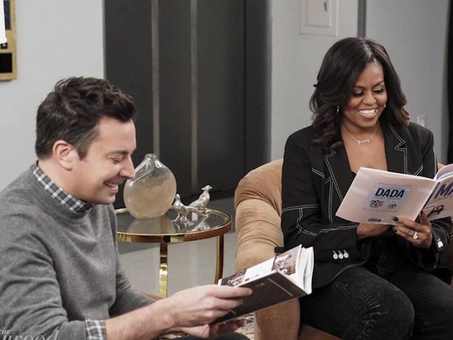 Michelle Obama gay bat ngo khi xuat hien truoc cua thang may hinh anh