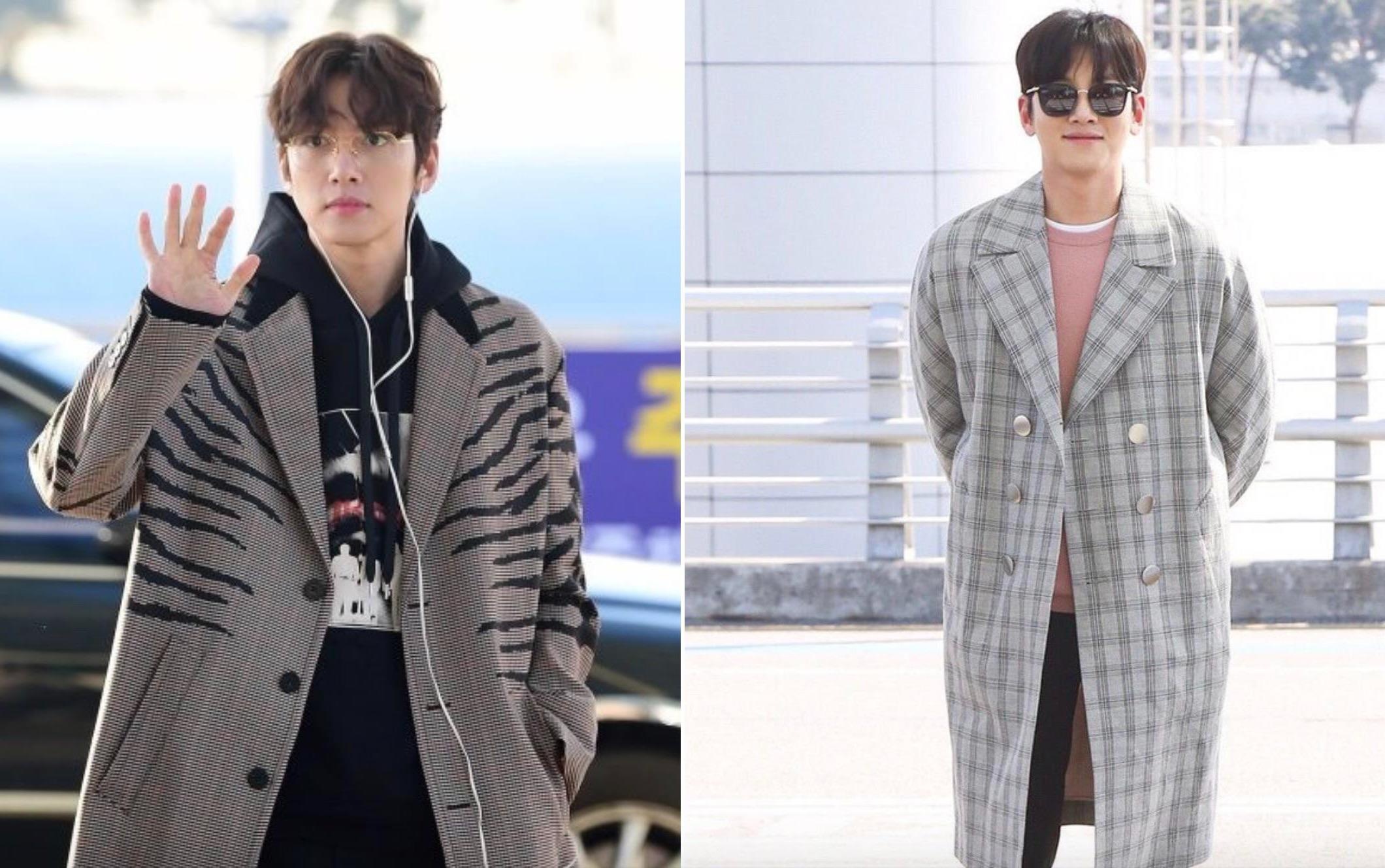 Nho cao 1,82 m, Ji Chang Wook chuong dien ao khoac dai ra san bay hinh anh