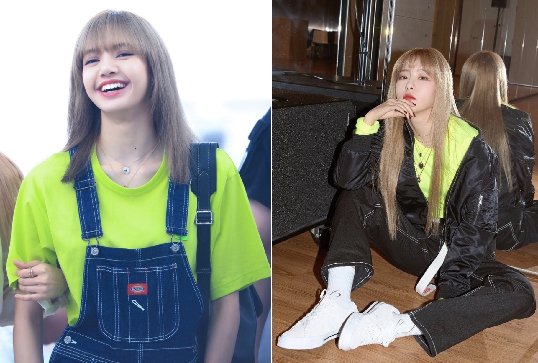 Lisa va dan sao duoc khen mac do xanh neon dep nhat Han Quoc hinh anh