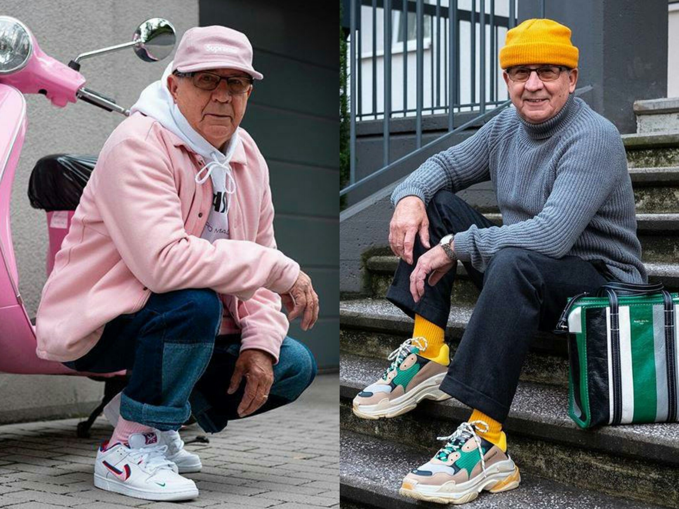 Cu ong so huu toan giay hiem, an mac dep khong kem gioi tre hinh anh