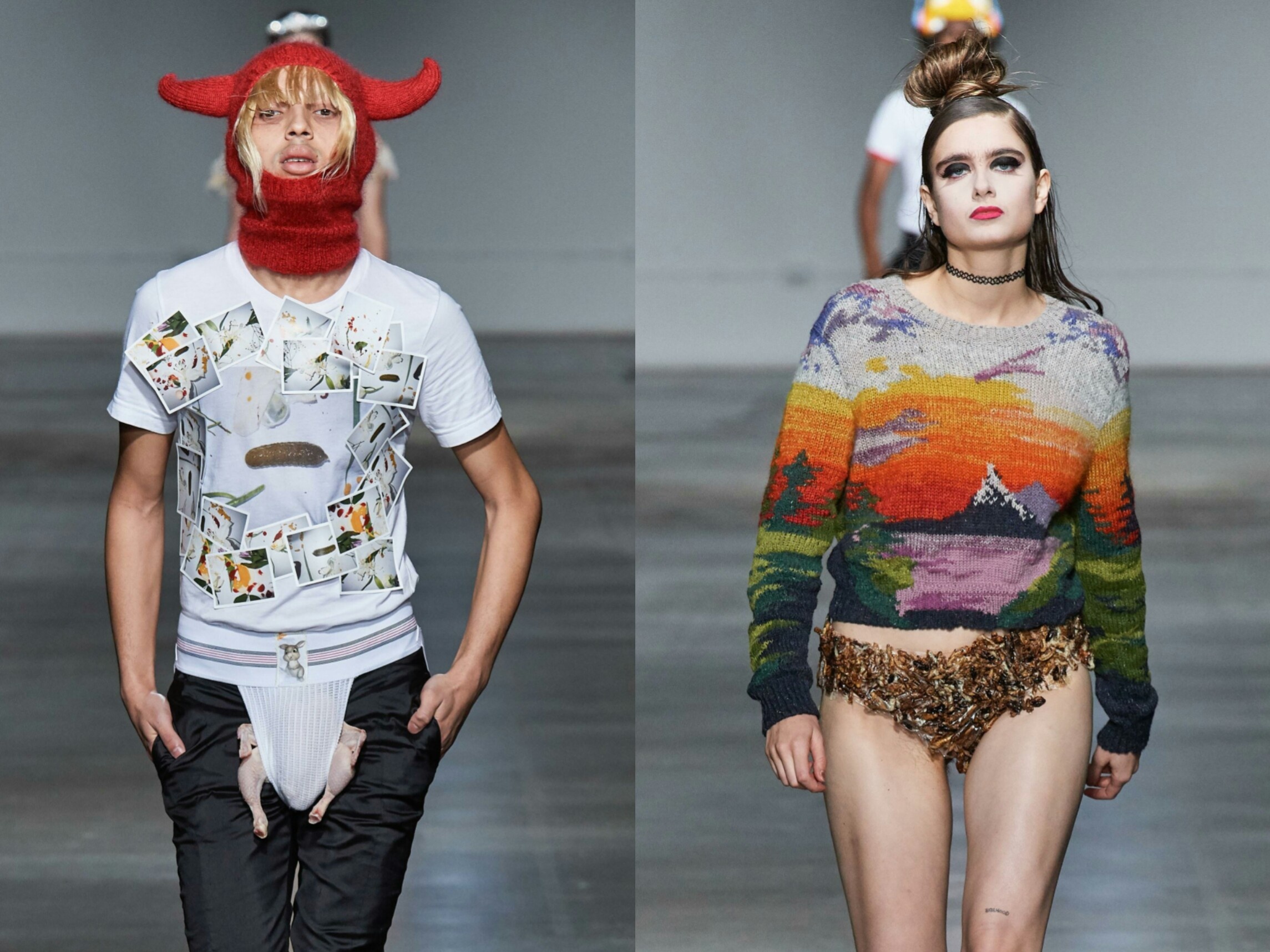 Nguoi mau buoc ga song vao quan, mac noi y toan con trung hinh anh