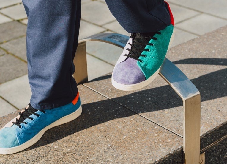 Giay adidas Stan Smith lan dau co mau da lon, nhieu mau sac hinh anh
