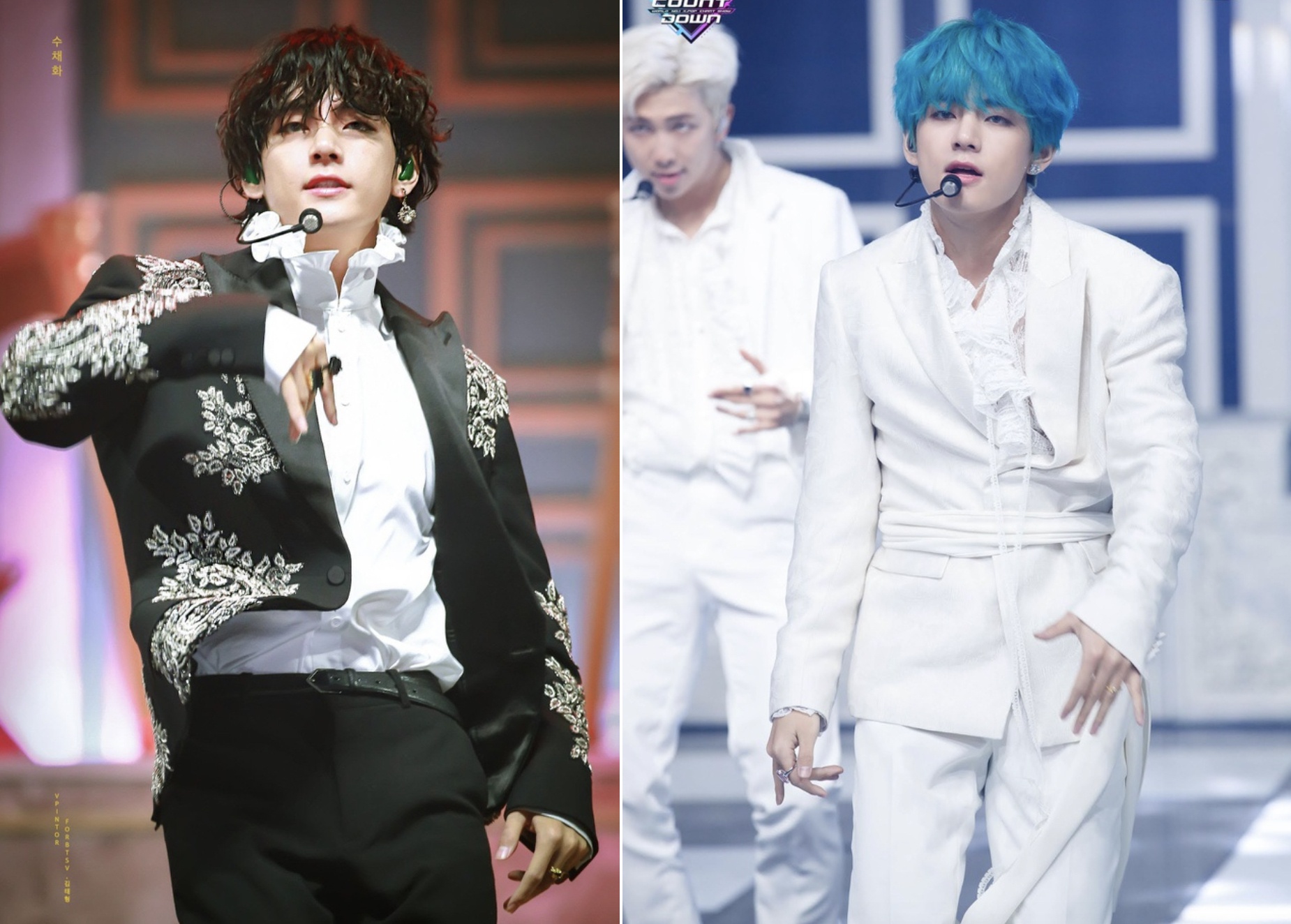 8 lan V (BTS) duoc khen mac dep, trong lang tu nhat tren san khau hinh anh