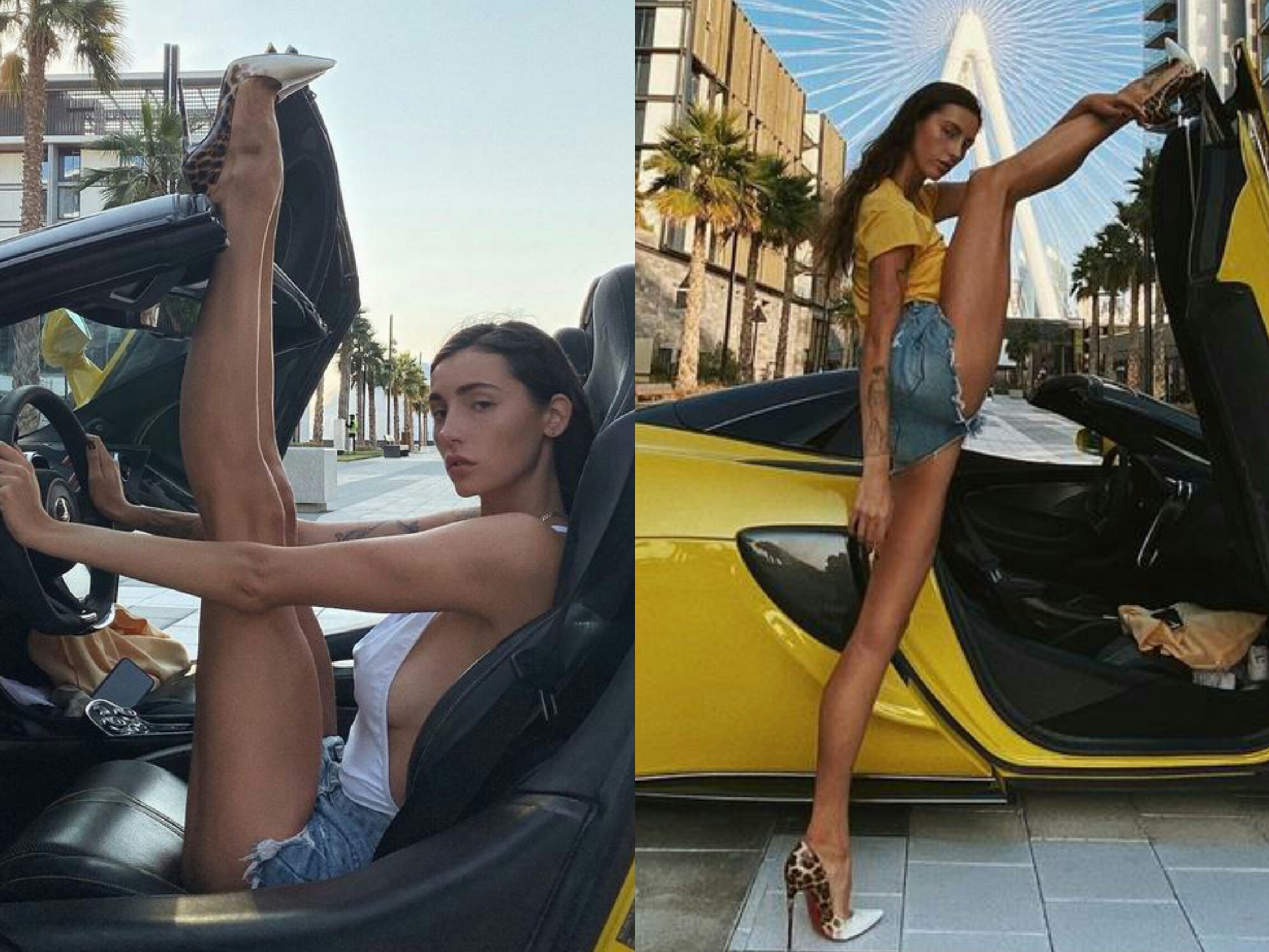 My nhan Nga noi tieng voi doi chan dai 1,20 m va tai uon deo kho tin hinh anh