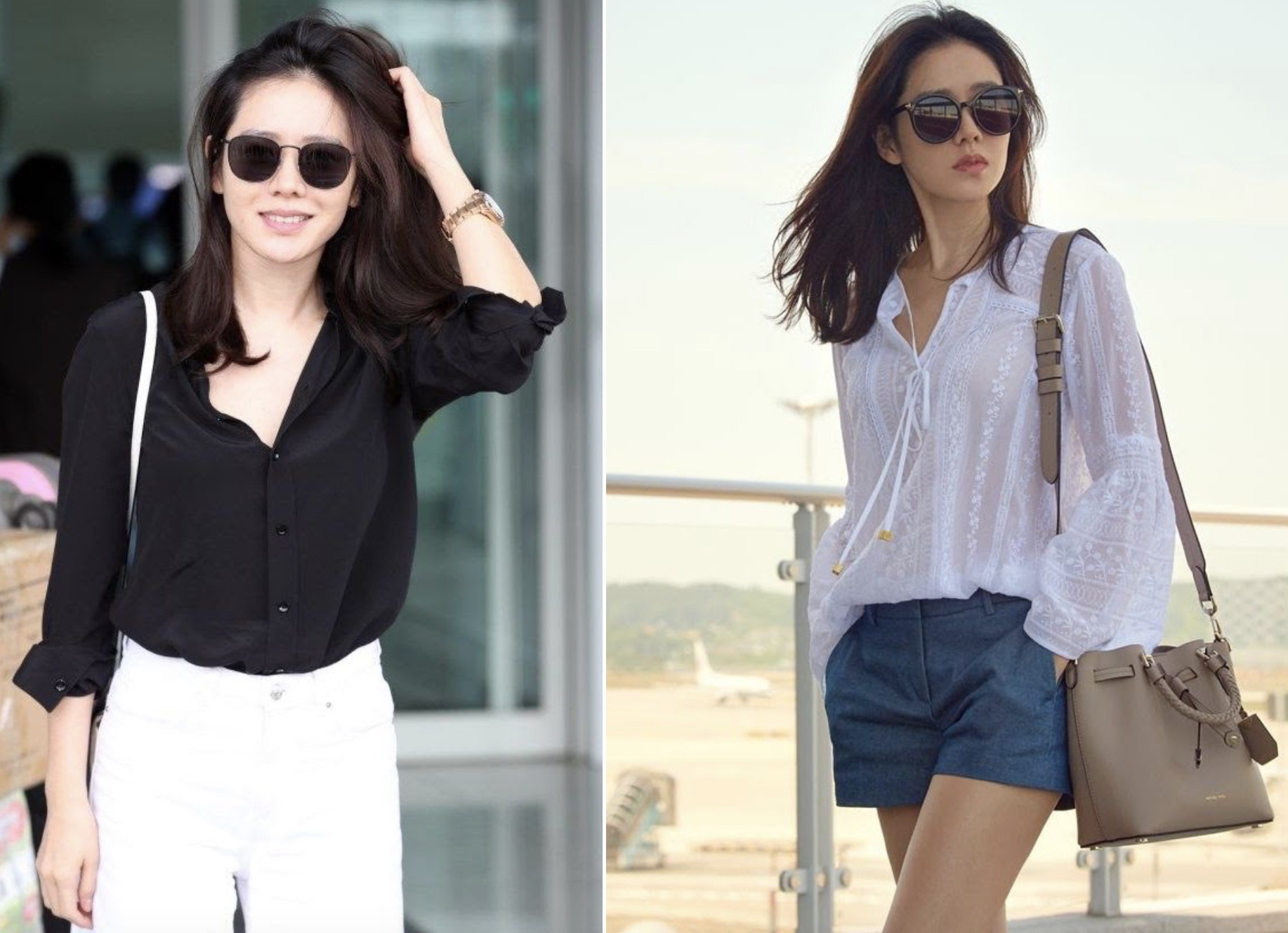 Thoi trang san bay don gian van du sanh dieu cua Son Ye Jin hinh anh