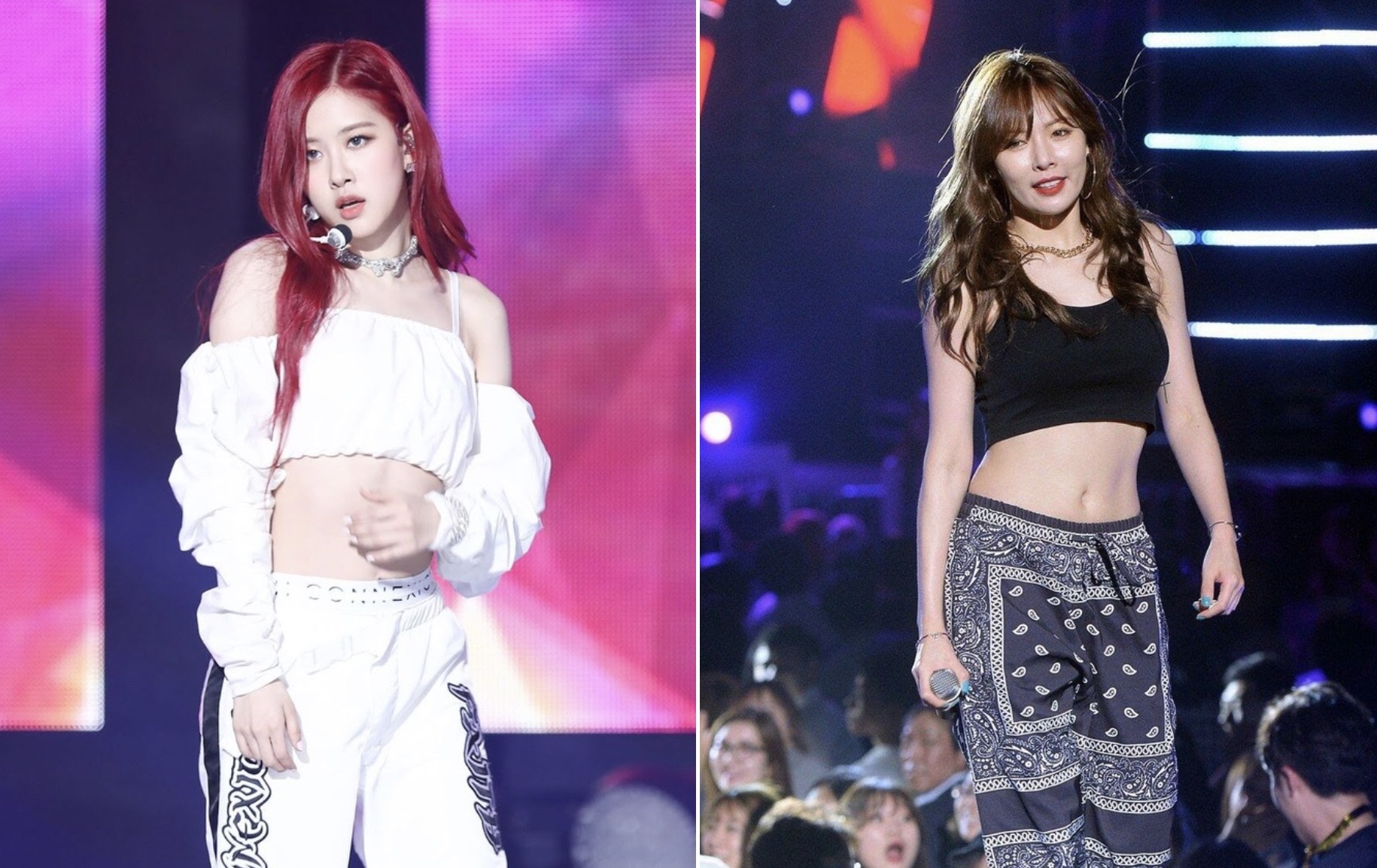 Rose, HyunA mac quan the thao van khoe duoc than hinh goi cam hinh anh