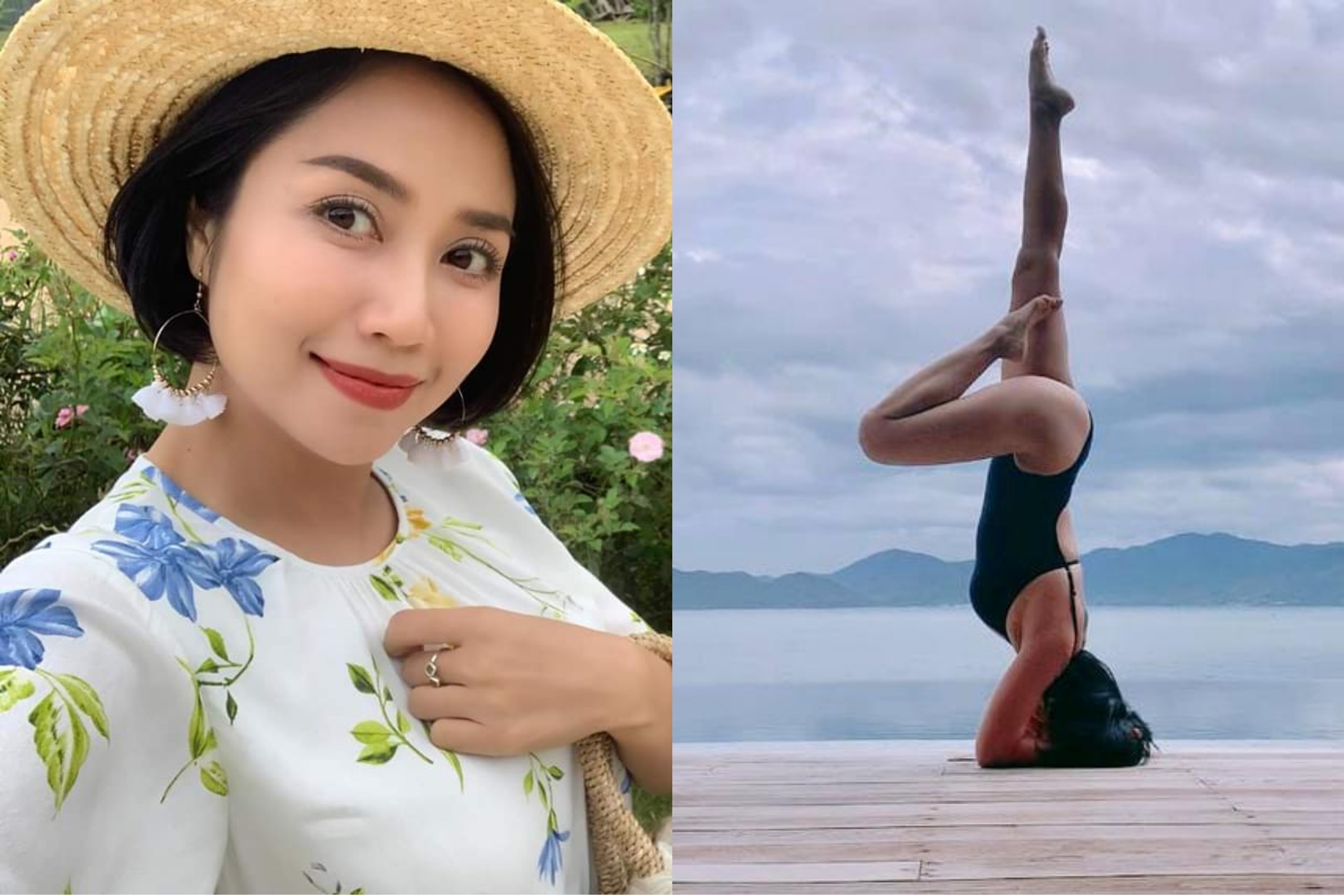 Oc Thanh Van tap tu the yoga kho de giu dang dep sau 3 lan sinh no hinh anh