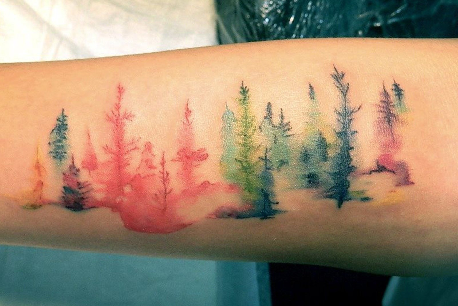 Hinh xam mau nuoc trong giong canh that hinh anh