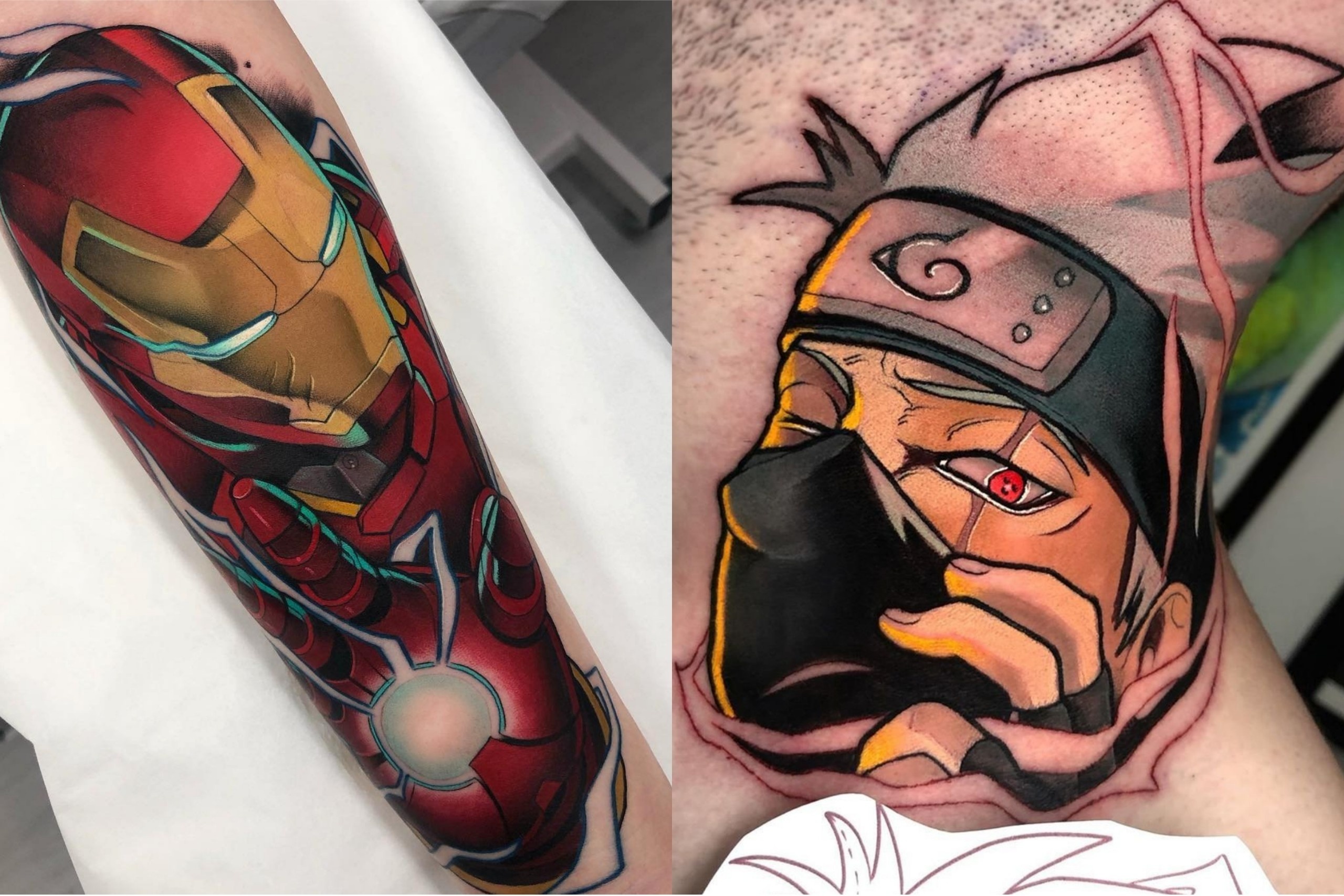 Nhung tac pham xam hoat hinh song dong tren co the hinh anh