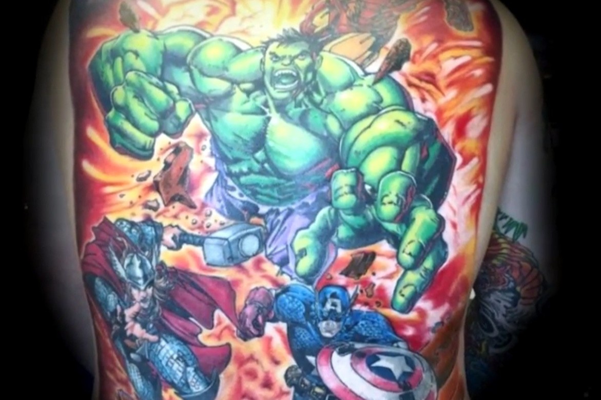 Loat y tuong xam hinh sieu anh hung hinh anh