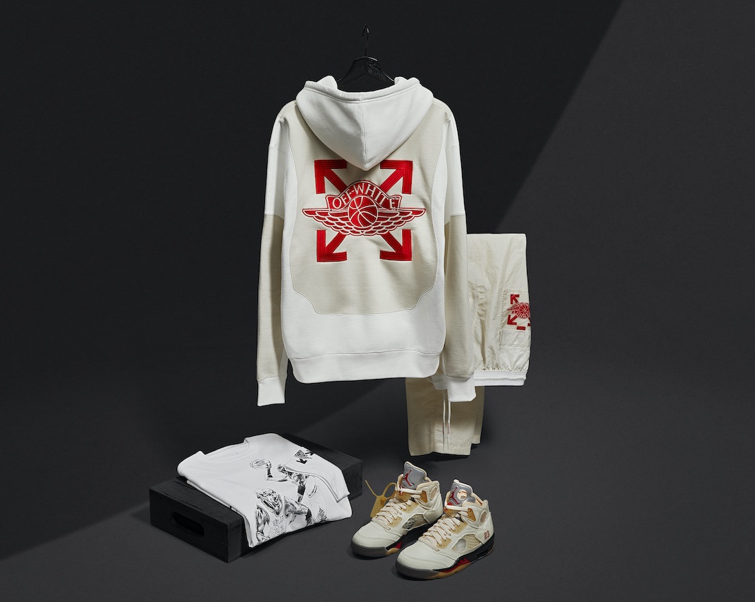 giày off-white x air jordan 5 sail ảnh 1 giay off-white x air jordan 5 sail anh 1