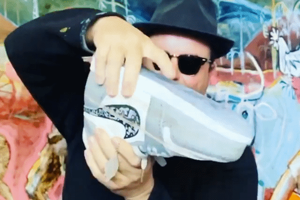 Giay Nike Dior, tui Hermes Birkin duoc lam tu giay hinh anh