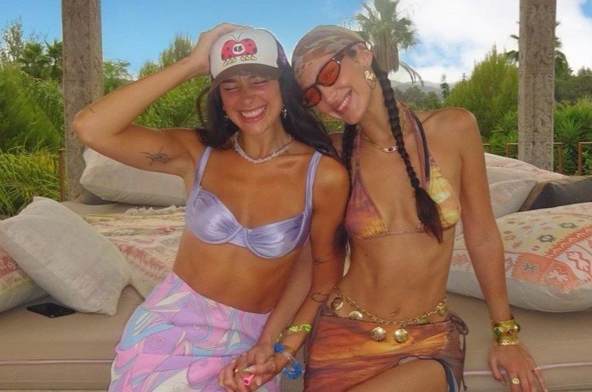 Cach Dua Lipa, Bella Hadid duy tri than hinh san chac hinh anh