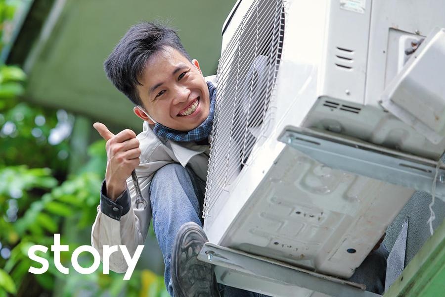 Anh tho sua dieu hoa kiem trieu dong mot ngay nang nong hinh anh